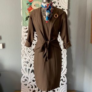 VTG Jones New York | v neck tie front suit sz 12